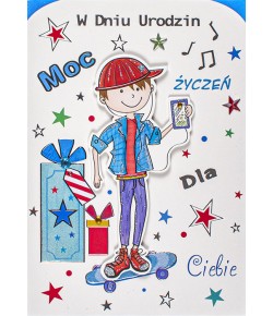 Kartka urodzinowa dla chłopaka M708