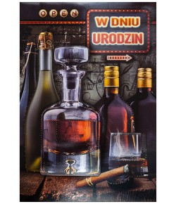 Kartki na urodziny dla Mężczyzny przestrzenne M821