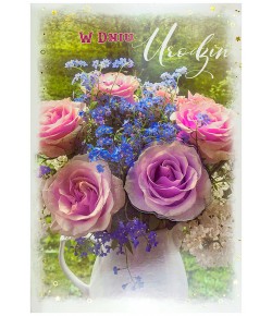 Kartka na urodziny z życzeniami dla Kobiety M815