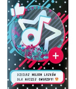 Kartka urodzinowa dla gwiazdy tiktoka KNF56