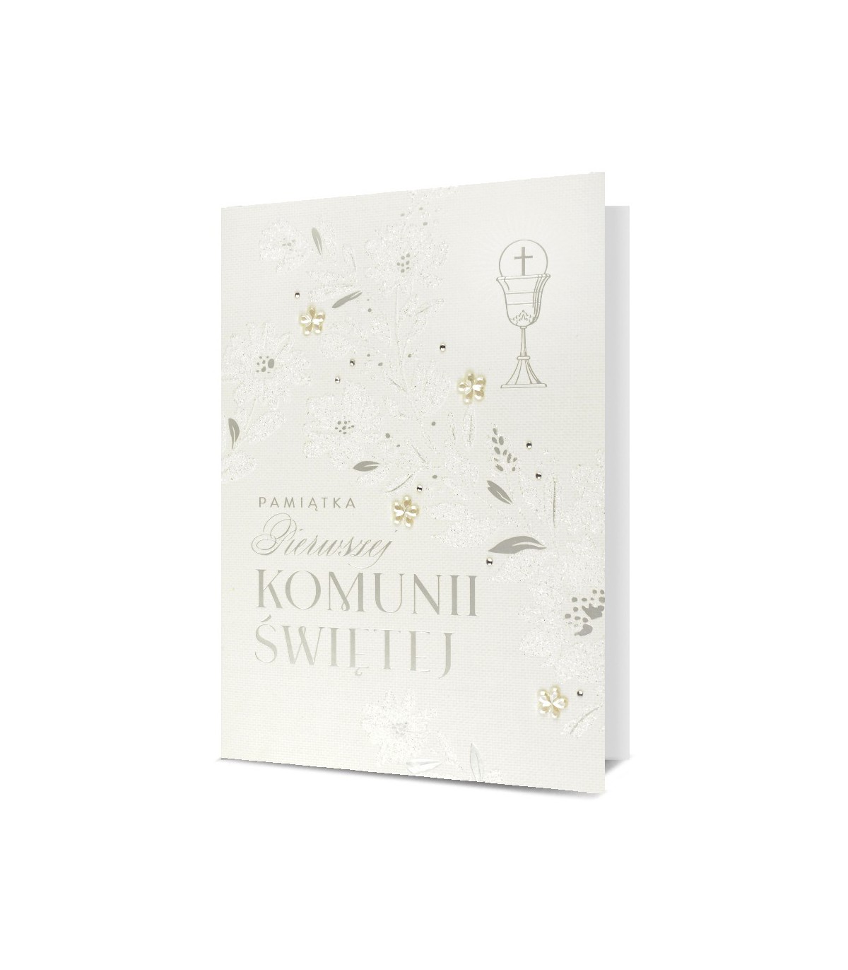 Kartka Komunijna pięknie zdobiona H2843