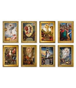 Kartki Wielkanocne religijne bez życzeń zestaw 8 szt RRWBTZ