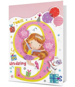 Kartka na 9 urodziny dla Królewny H2867