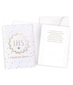 Kartka Pamiątka Komunii z życzeniami DK961