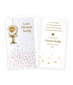 Pamiątki komunijne pięknie zdobione PM296