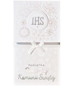 Kartki na Komunię pięknie zdobione PM140