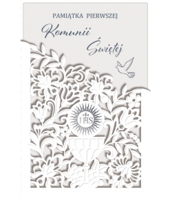 Kartki Komunijne zdobione cyrkoniami KPAS157