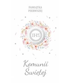 Kartka na Komunię zdobiona cyrkoniami GMP36