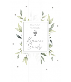 Kartka na Komunię zdobiona cyrkoniami LUX81