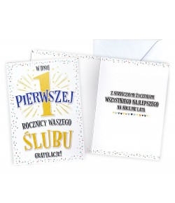 Kartka na Pierwszą Rocznicę Ślubu V77