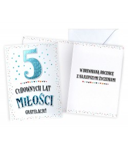Kartka z okazji 5 Rocznicy Ślubu V78