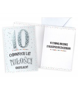 10 Rocznica Ślubu Kartka z życzeniami V79