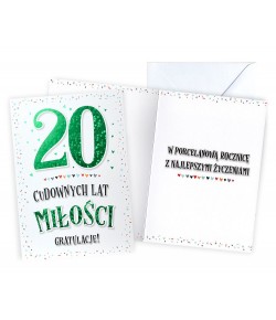 Kartka na 20 Rocznicę Ślubu z życzeniami V81