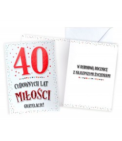 40 Rocznica Ślubu Kartka z życzeniami V84