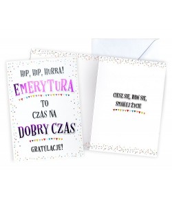 Kartka z okazji przejścia na Emeryturę V70