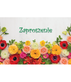 Zaproszenia ogólne, bez okazji komplet 10szt ZT51