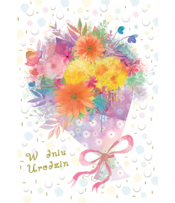 Kartka urodzinowa Bukiet Kwiatów TS149