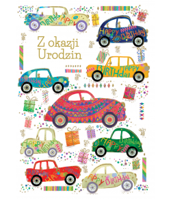 Kartka urodzinowa z Samochodami TS154