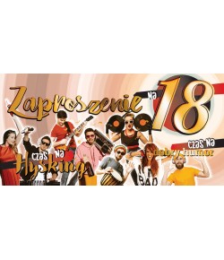Zaproszenia na osiemnastkę zestaw 10 szt ZAB154