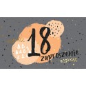 Zaproszenia na osiemnastkę 5 szt PCZP8