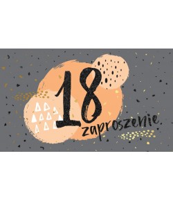 Zaproszenia na osiemnastkę 5 szt PCZP8