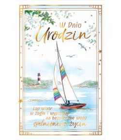Kartka na urodziny dla Żeglarza ICG10