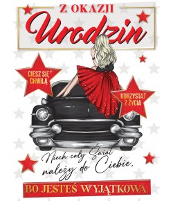 Kartka urodzinowa z życzeniami dla Kobiety Grande5