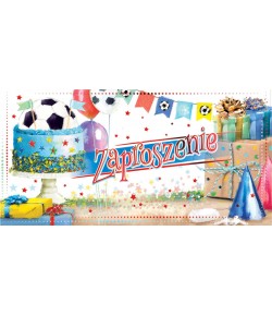 Zaproszenie na imprezę Piłkarza zestaw 10 szt ZAB161