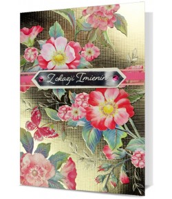 Kartka na Imieniny pięknie zdobiona H2713