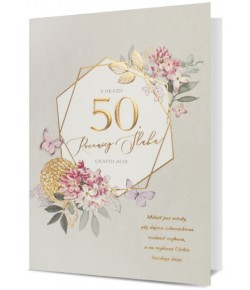 Kartka na 50 rocznicę ślubu Złote gody H2848