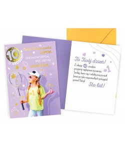 Kartka na 10 urodziny dla Dziewczynki V95