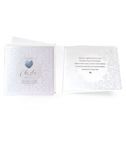 Pamiątka Chrztu pięknie zdobiona, z mottem KPE198