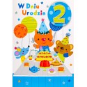 Kartka na 2 urodzinki dla chłopca M851