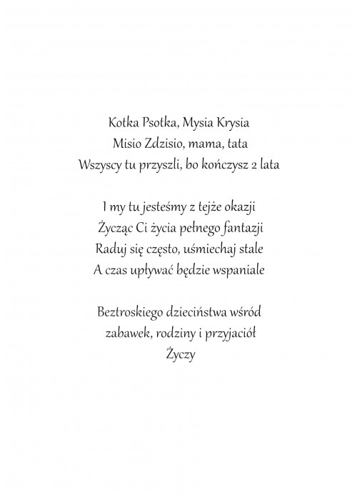 Kartka na 2 urodzinki dla chłopca M851