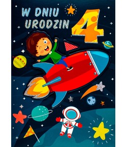 Kartka na 4 urodziny dla chłopca M853