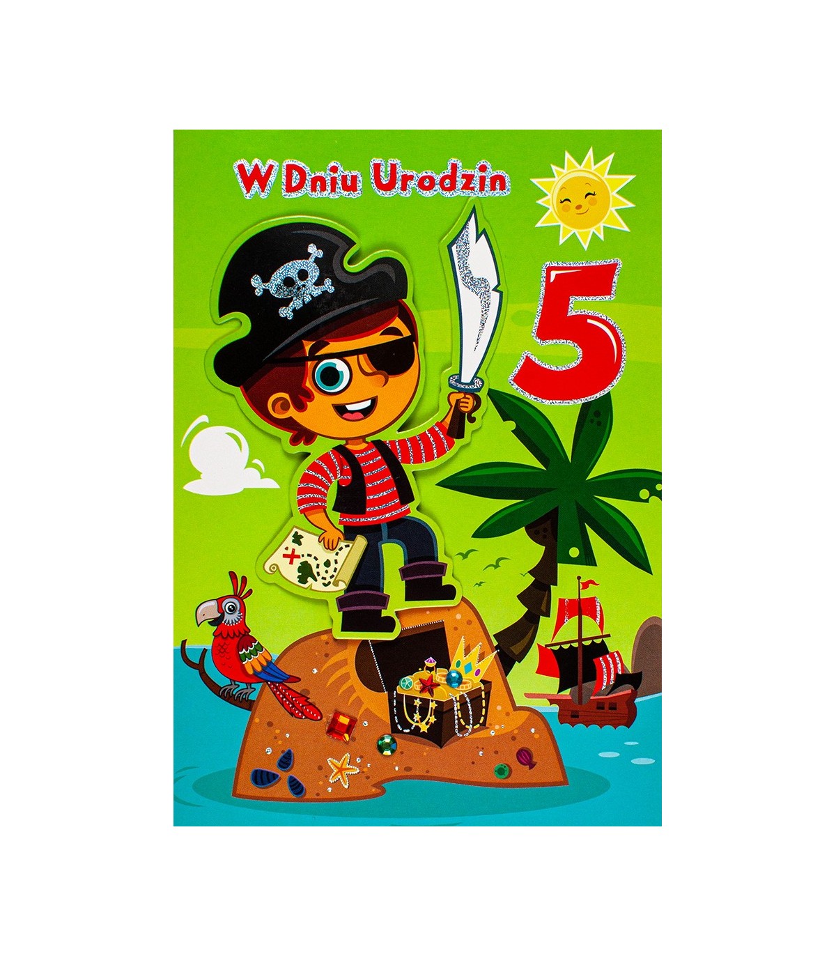 Kartka na 5 urodziny, piracka  M854