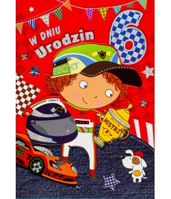 Kartka na 6 urodziny dla Chłopaka  M855