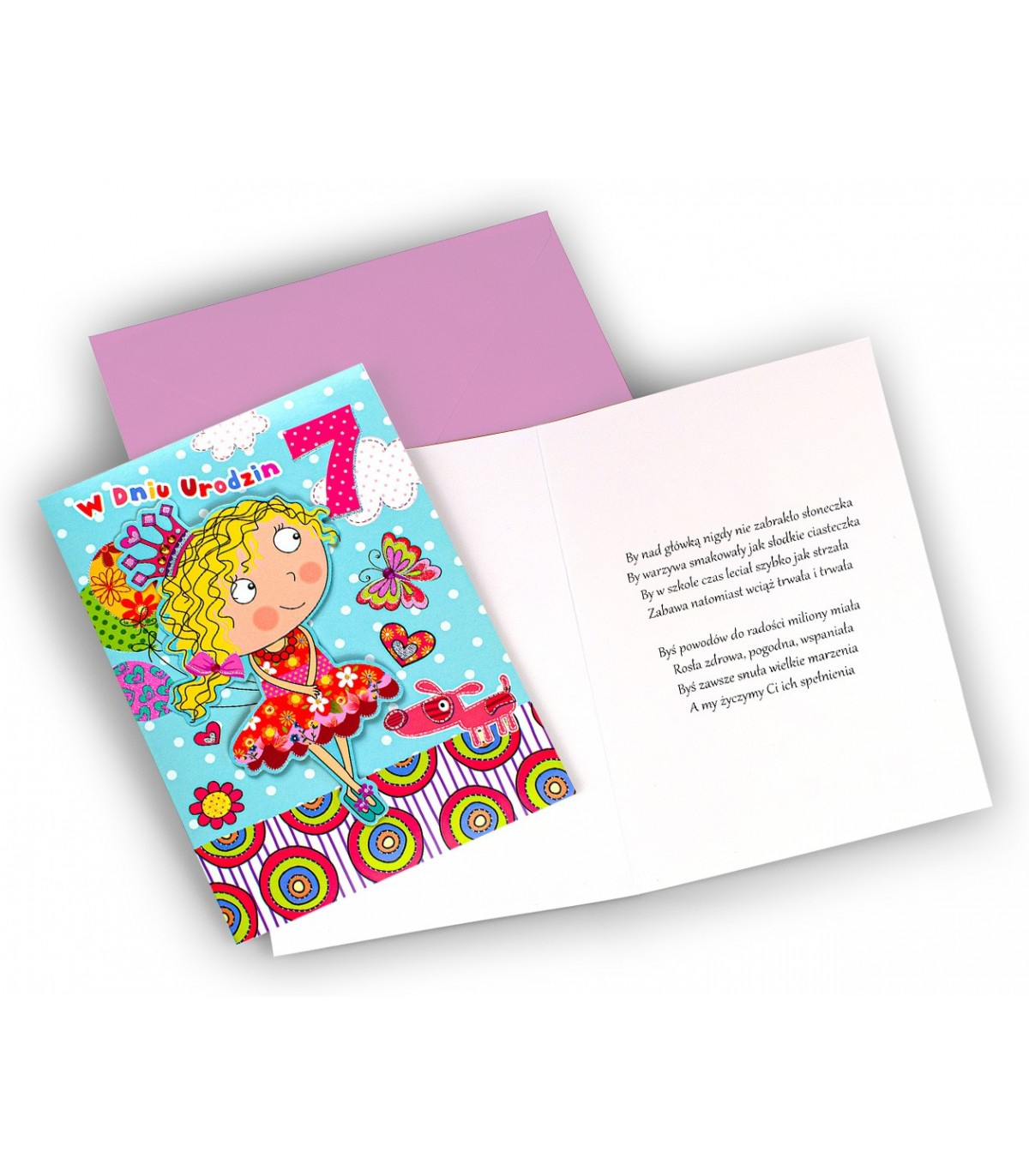 Kartka na 7 urodziny dla Królewny M846