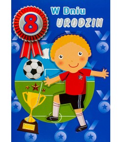 Kartka na 8 urodziny dla Piłkarza  M857