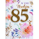 Kartka na 85-te urodziny pięknie zdobiona M901