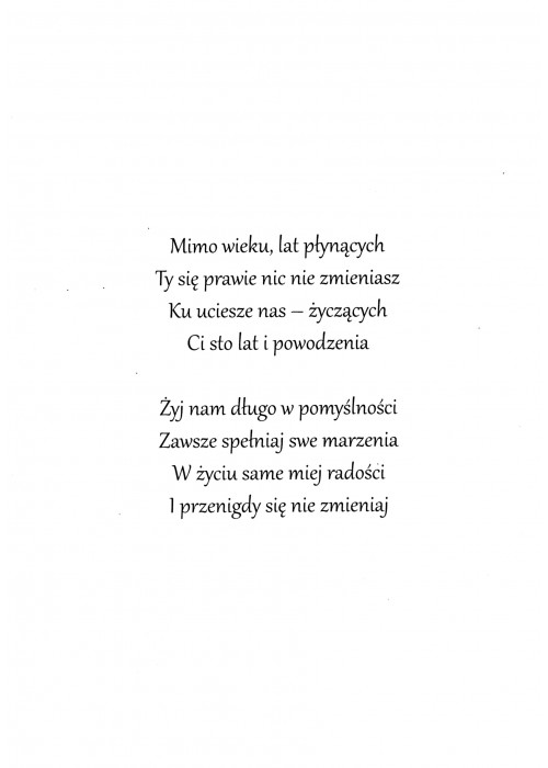 Kartka na 85-te urodziny pięknie zdobiona M901
