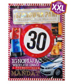 Kartka na 30 urodziny Duża XXL PLE4