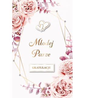 Kartka na ślub z życzeniami dla Młodej Pary Lux97