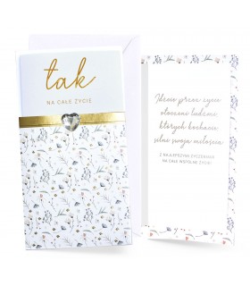 Kartka Ślubna z diamentowym serduszkiem PM313