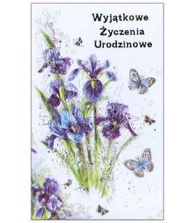 Kartka urodzinowa pięknie zdobiona A6385B