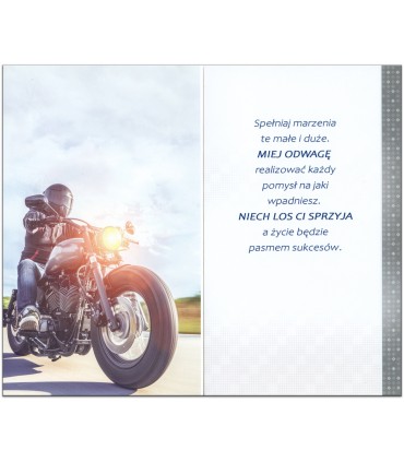 Kartka urodzinowa dla motocyklisty A1003B