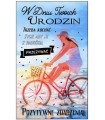 Kartka urodzinowa dla rowerzystki A1004B
