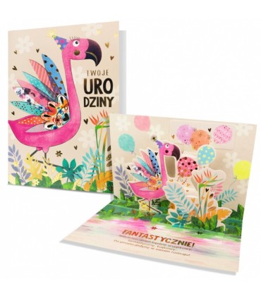 Kartka Urodzinowa przestrzenna POPUP H2670