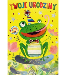 Kartka Urodzinowa z żabką wesoła H2671