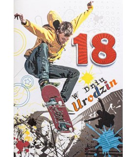 Kartka na osiemnastkę dla chłopaka M478